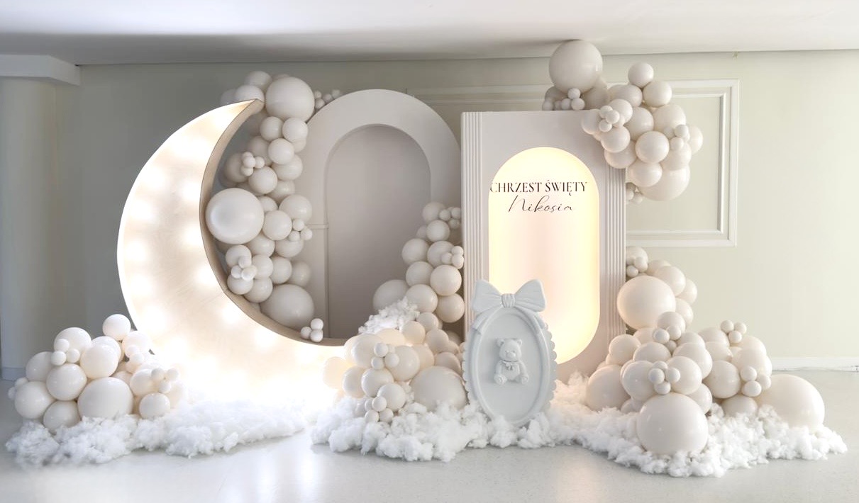 girlanda balonowa na Chrzest Święty