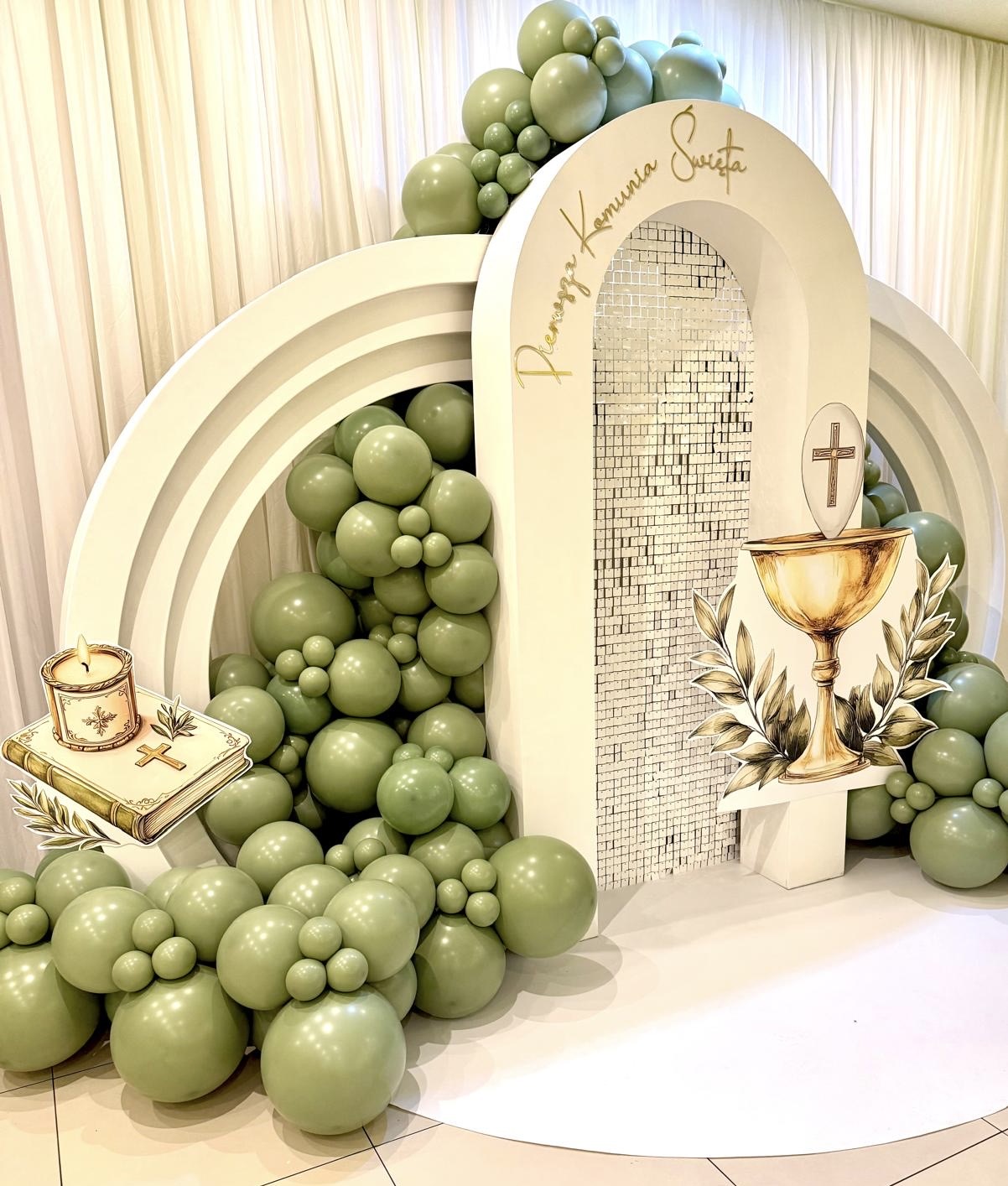 Girlanda balonowa I Komunia Święta